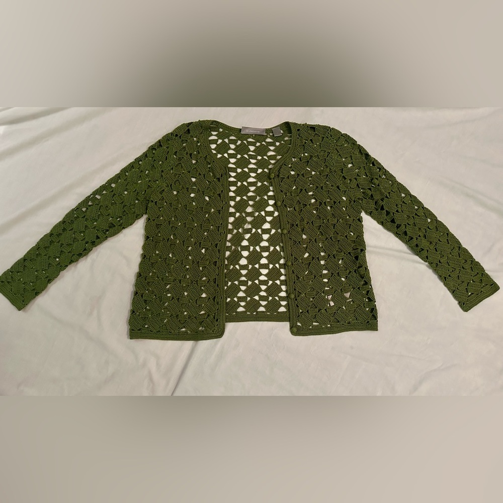 ⭐️⭐️⭐️Liz Claiborne Crochet Cardigan